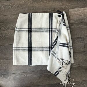 Pinko Tartan Black, White and Navy Skirt